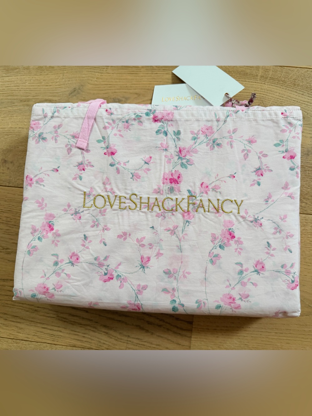 LoveShackFancy Pink Parisian Floral Cotton Duvet Cover twin XL